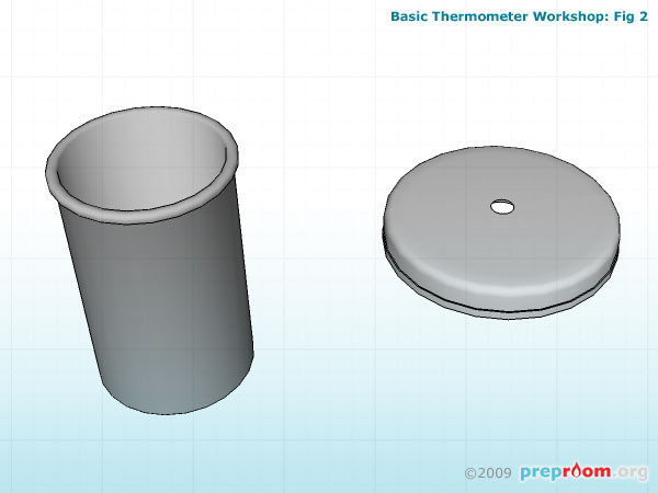 Fig 2: Cap of the canister with a hole drilled in the centre