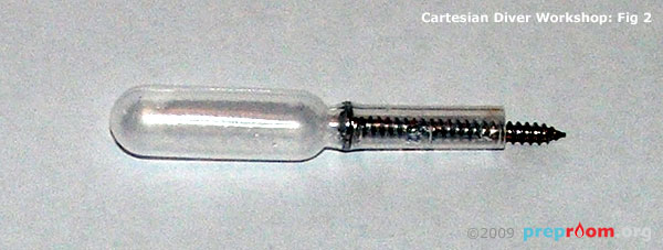 Fig 2: Screw inserted into the neck of the pipette