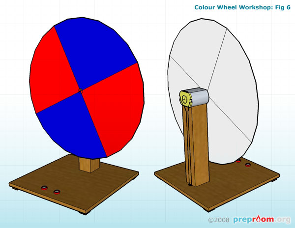 Fig 6: Colour wheel disk in place