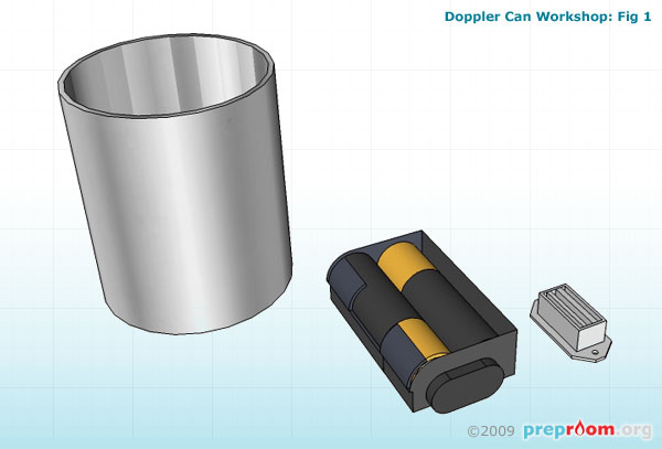 Fig 1: Small steel food can which can be used as the main body of the device