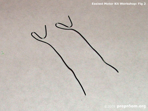 Fig 2: Two lengths of stiff copper wire