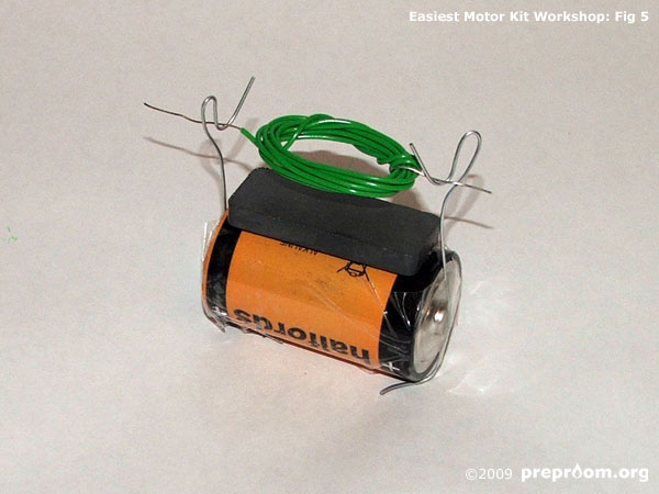 Fig 5: Insulated wire coiled into a loop