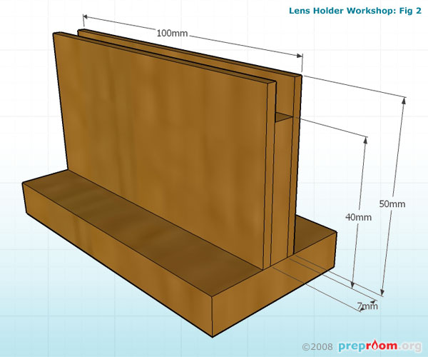 Fig 2: Glue the other 3 peices to the base