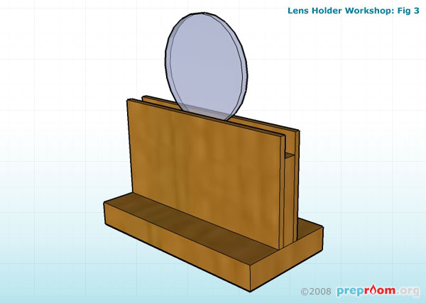 Fig 3: Lens in place (use Blu-Tack to secure in place)