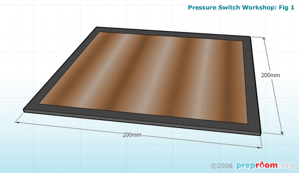 Fig 1: Foam with copper foil glued on top