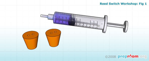 Fig 1: Plastic syringe and bungs