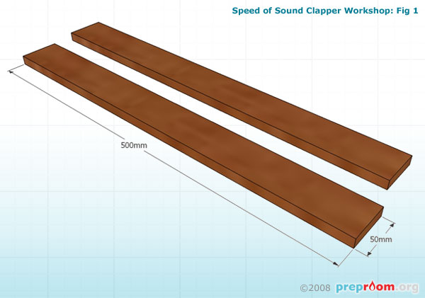 Fig 1: Approximate measurements of the two main wooden pieces