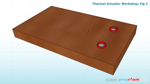 Fig 2: Base layer of MDF showing holes drilled