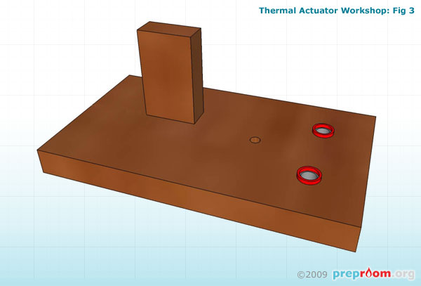 Fig 3: Upright piece of MDF in place